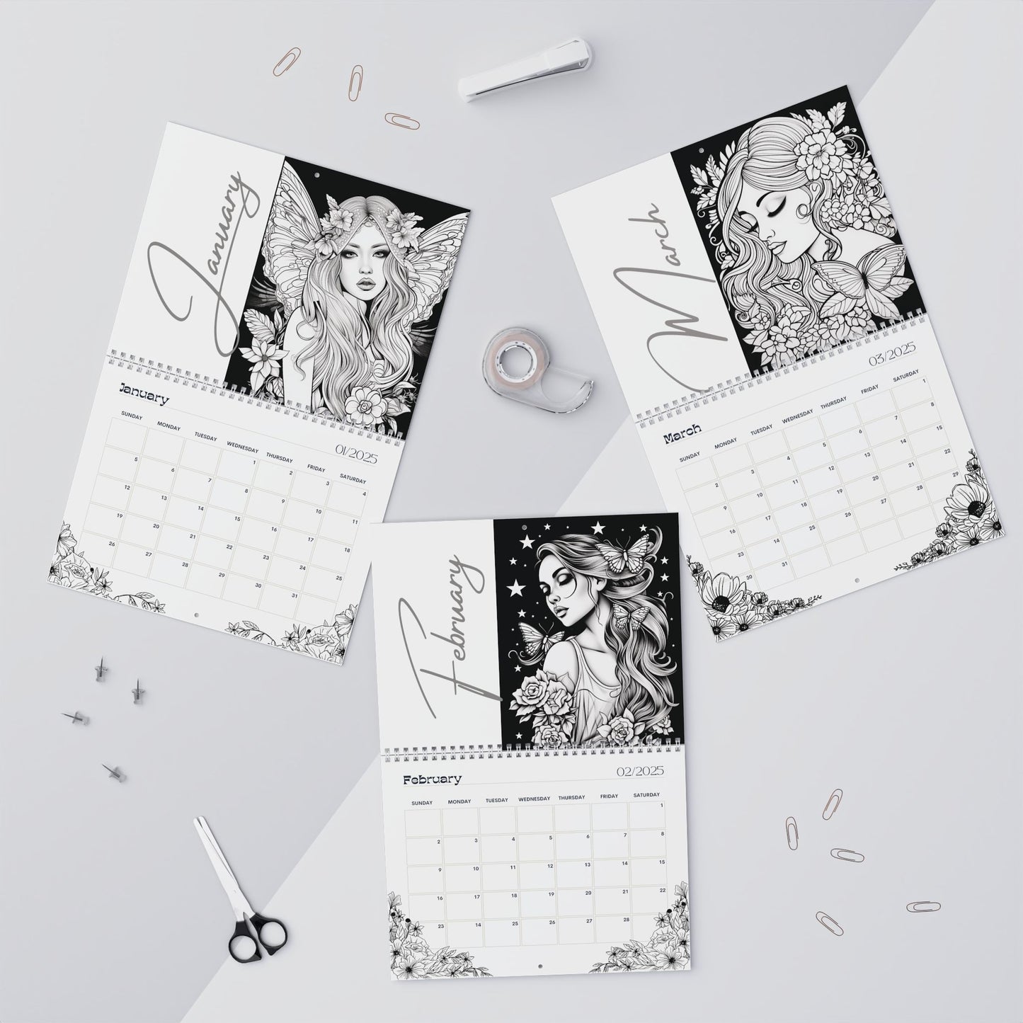 2025 Coloring Calendar - Moonlight Faeries Volume 9