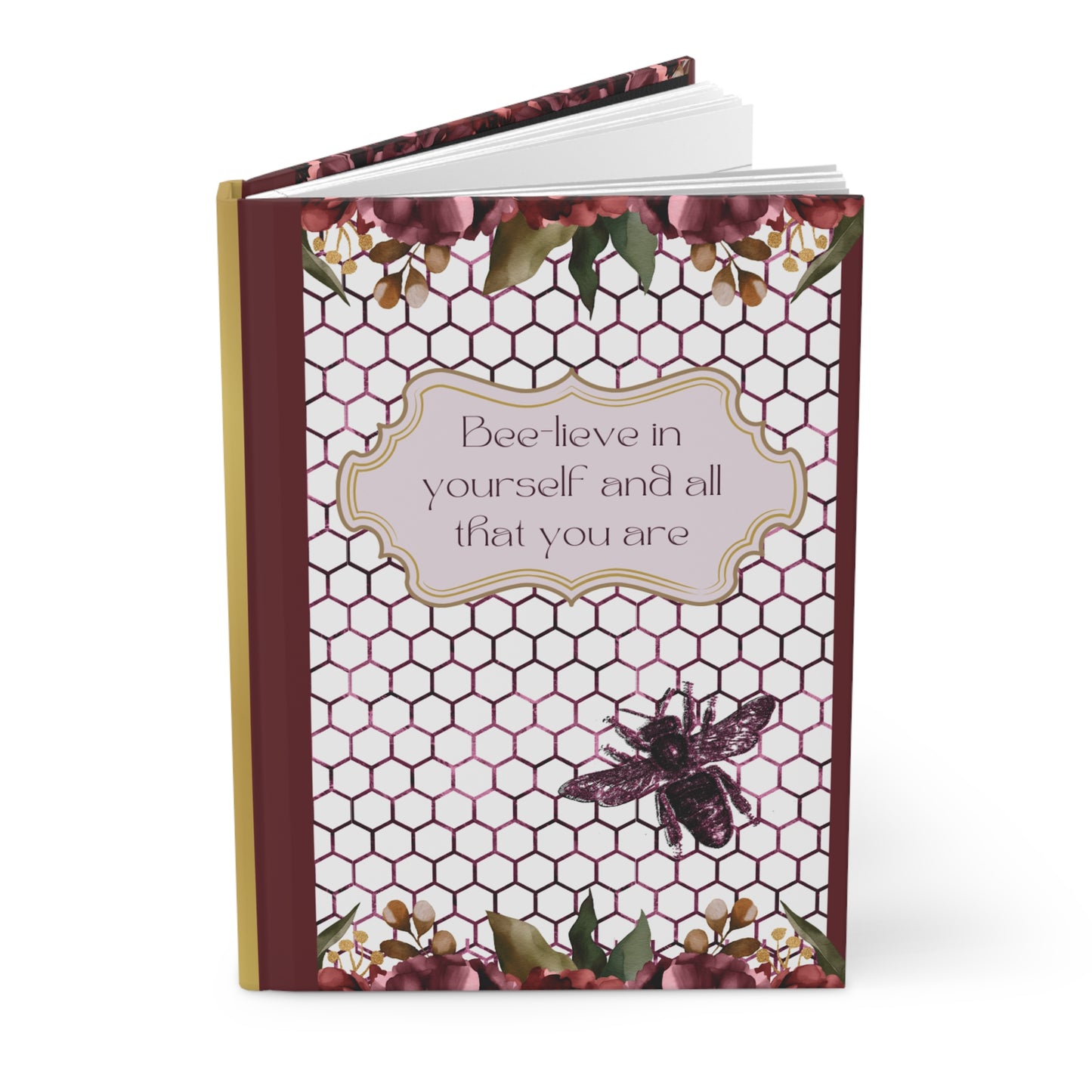 Matte Hardcover Journal - Bee-lieve in yourself