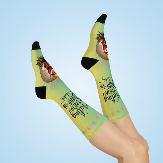 Cushioned Crew Socks-Feeling IDGAF-ish