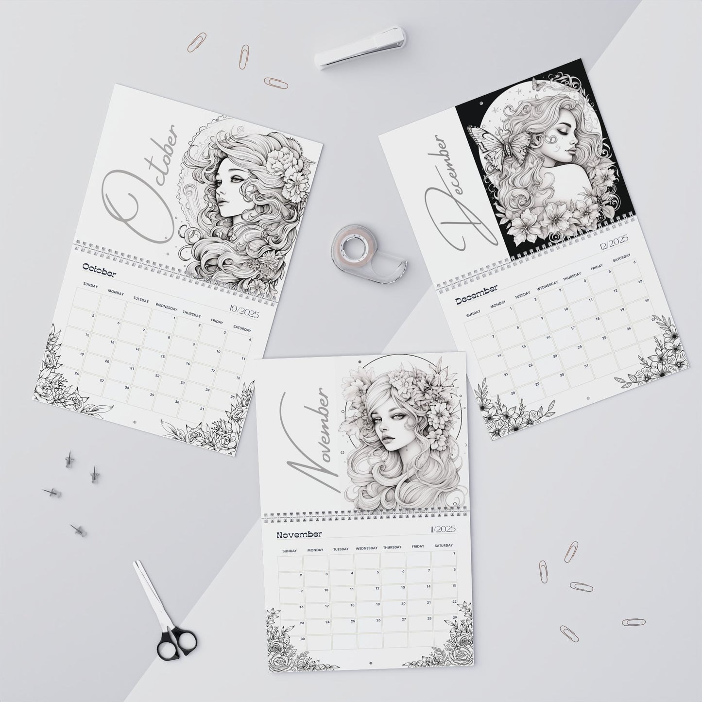2025 Coloring Calendar - Moonlight Faeries Volume 4