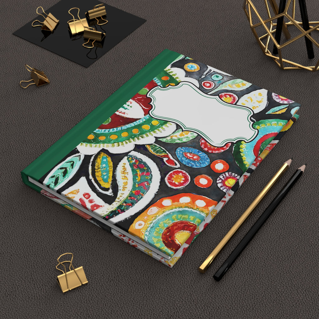 Matte Hardcover Journal - Funky Flowers