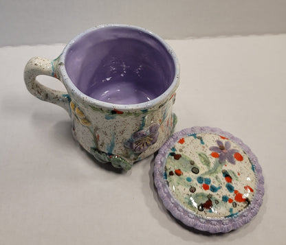 Spring Garden tea mug with lid