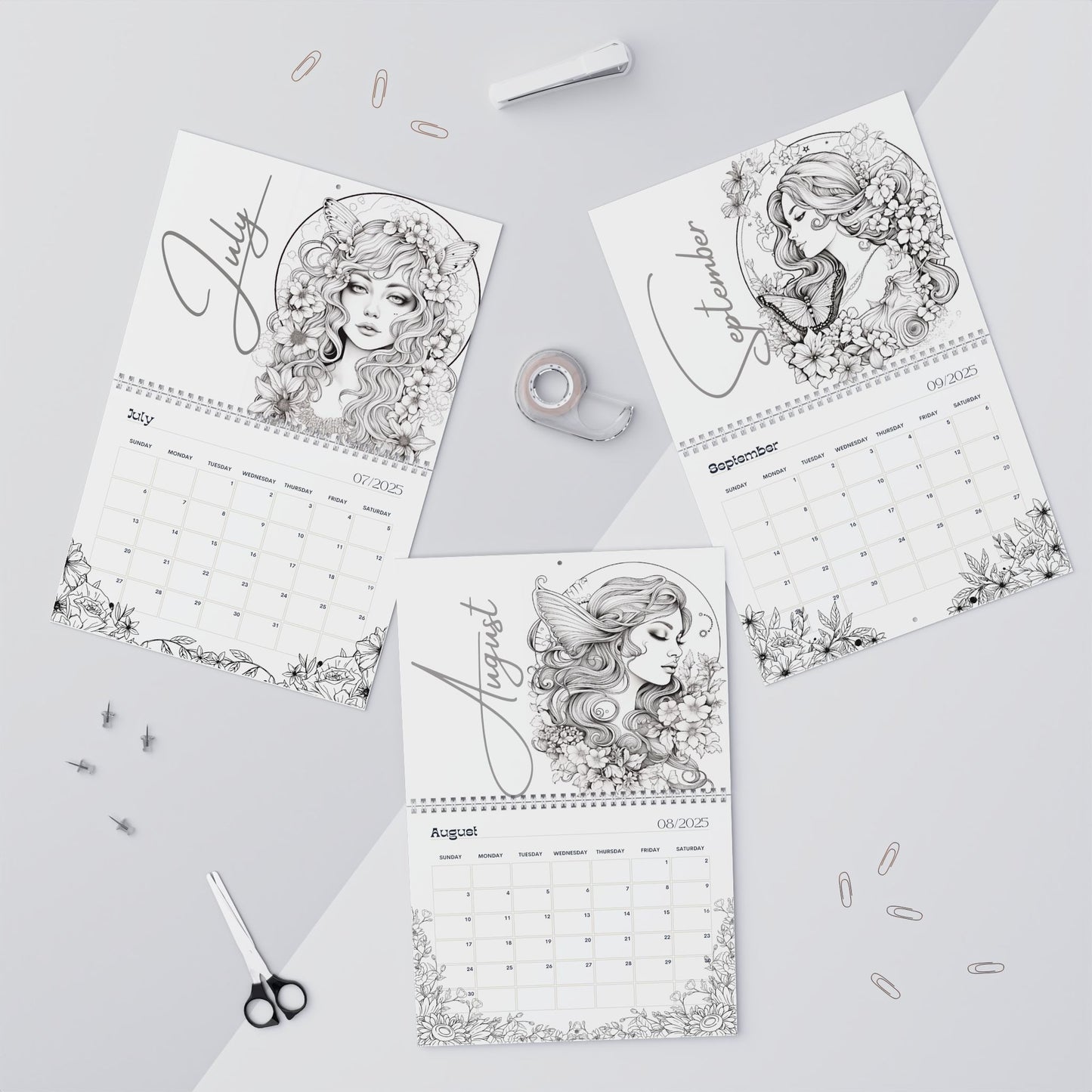 2025 Coloring Calendar - Moonlight Faeries Volume 3