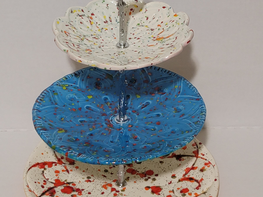 Menage a Trois tiered serving platter