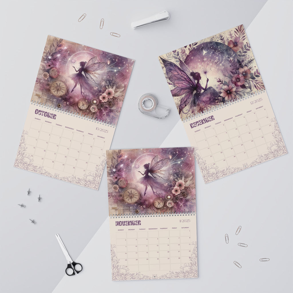 2025 Wall Calendars - Faeries in Purple