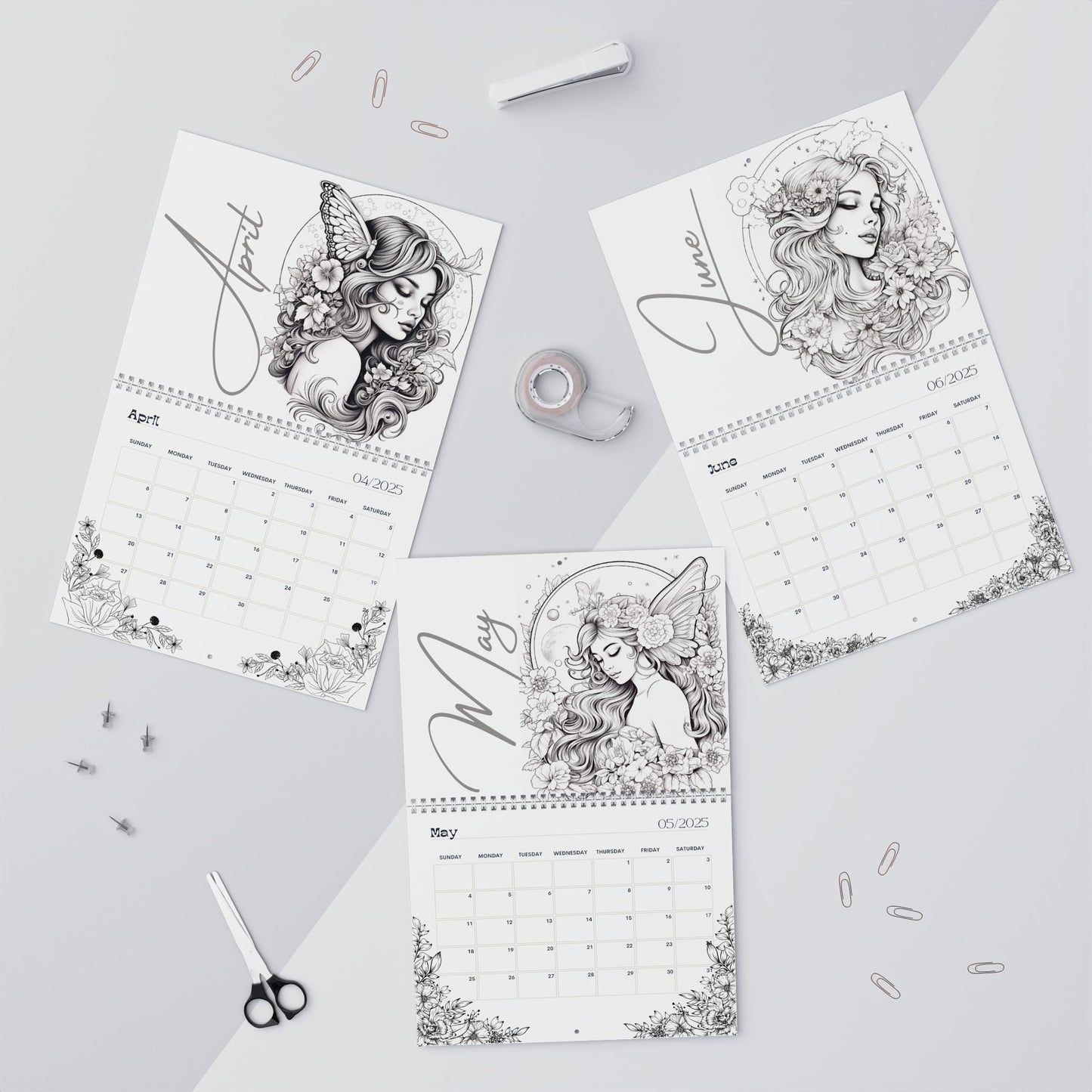 2025 Coloring Calendar - Moonlight Faeries Volume 3