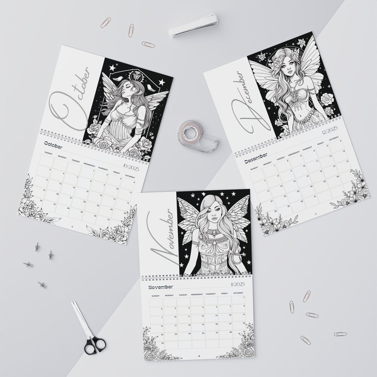 2025 Coloring Calendar - Moonlight Faeries Volume 10