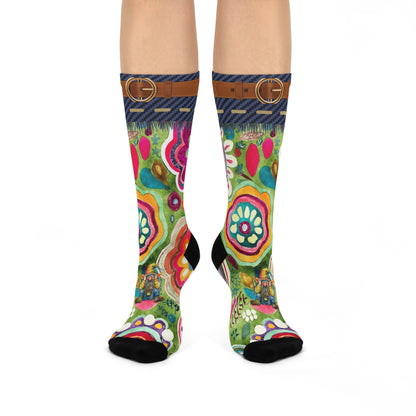 Cushioned Crew Socks-Trippy Gnome 1