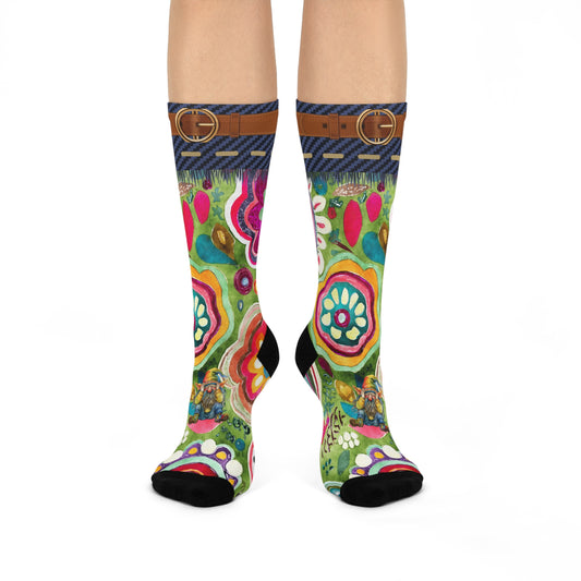Cushioned Crew Socks-Trippy Gnome 1