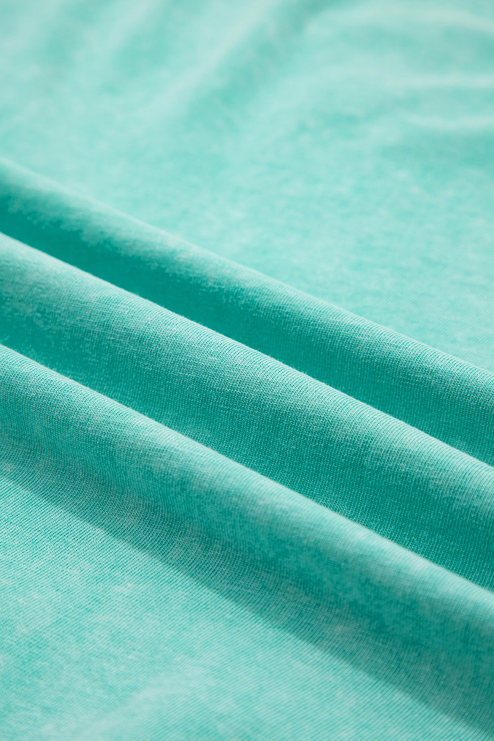 Mint Green 2 Pieces Mineral Wash Cotton Tank Top Lined Split Skirt Set