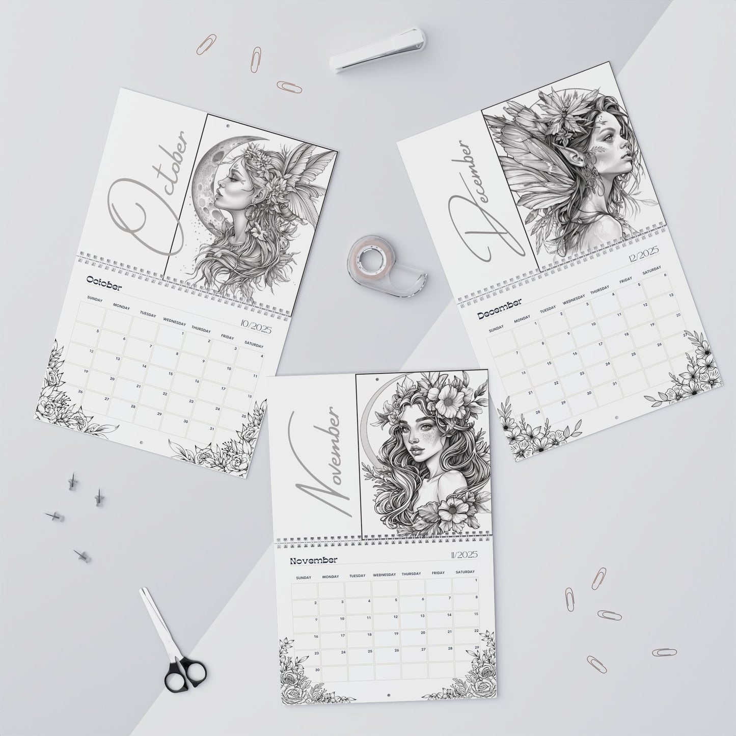 2025 Coloring Calendar - Moonlight Faeries Volume 6