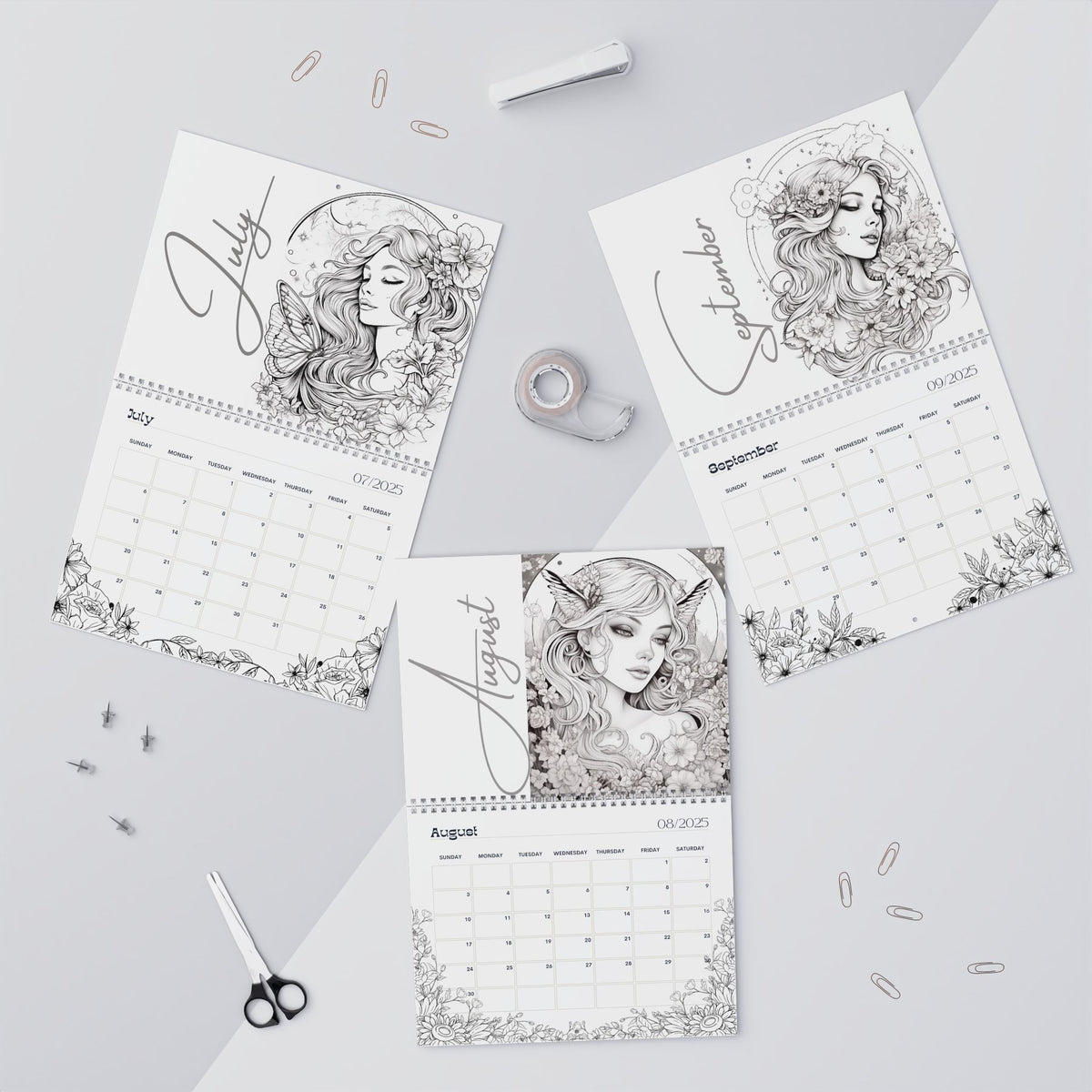 2025 Coloring Calendar - Moonlight Faeries Volume 8