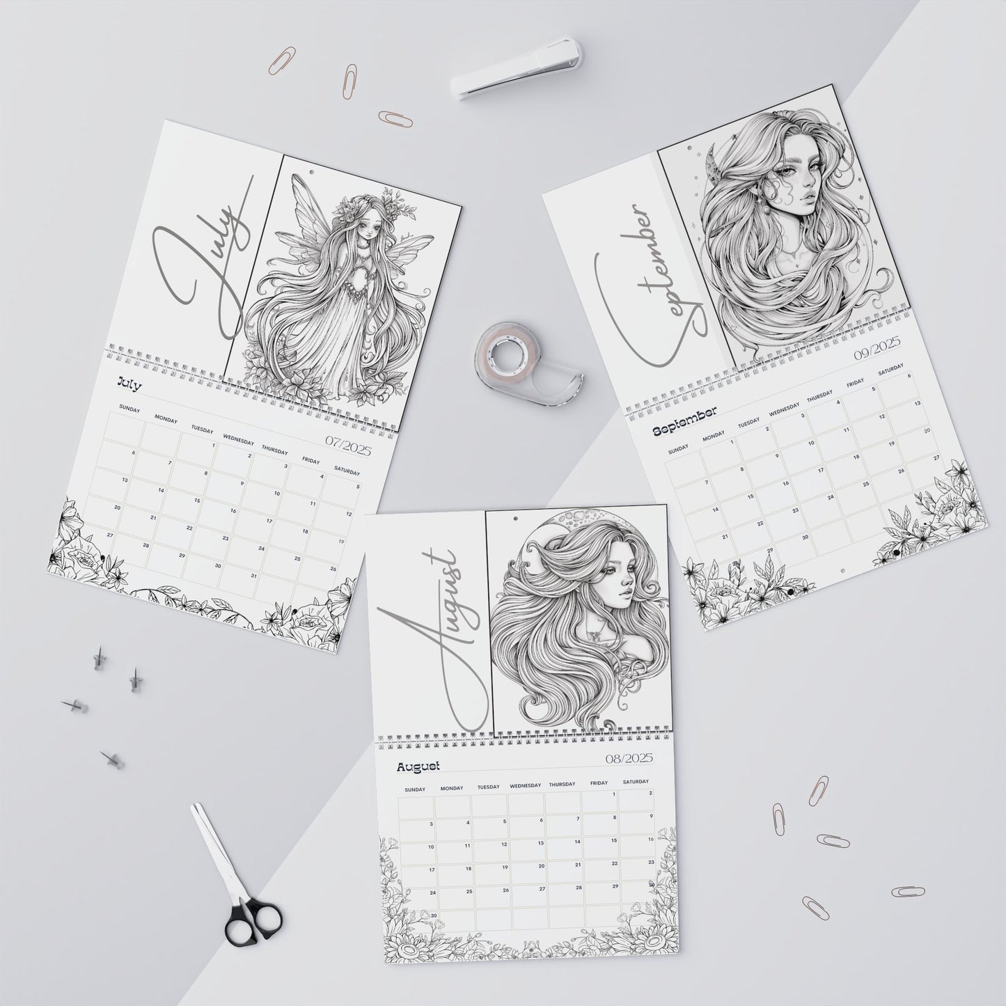 2025 Coloring Calendar - Moonlight Faeries Volume 6