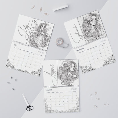 2025 Coloring Calendar - Moonlight Faeries Volume 6