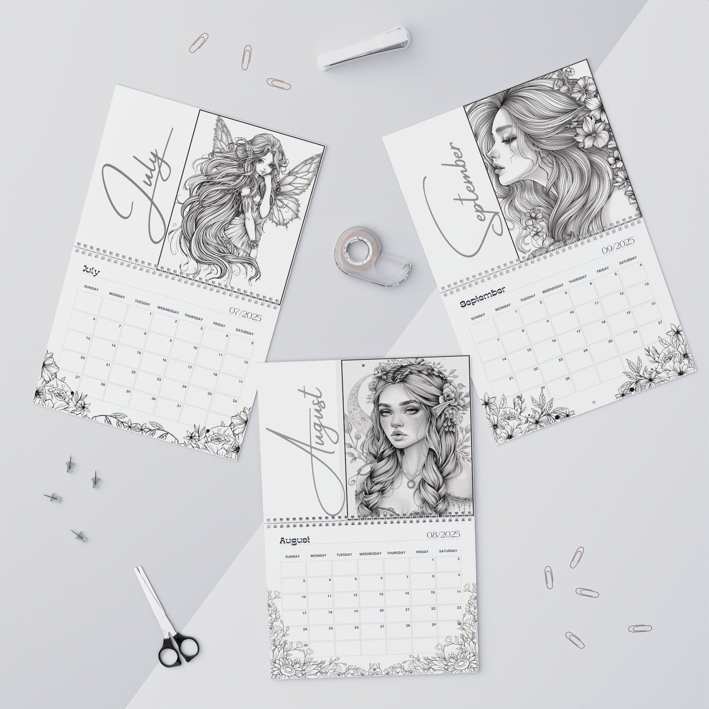 2025 Coloring Calendar - Moonlight Faeries Volume 7