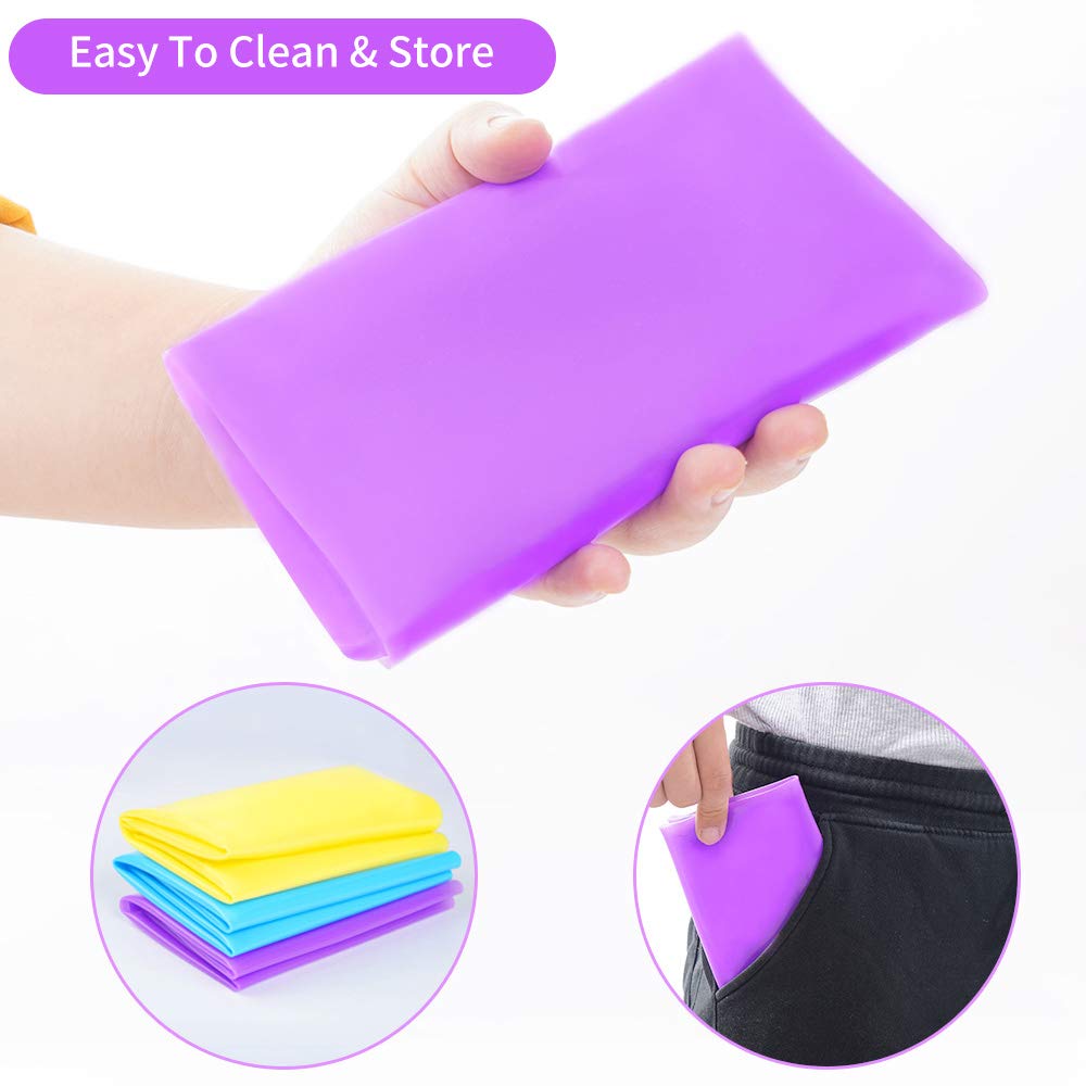 3 Pack Silicone mat Large Silicone Sheets for Crafts, Liquid, Resin Jewelry Casting Molds Mat, Silicone Placemat 15.7” x 11.8” (Blue & Rose Red & Green)
