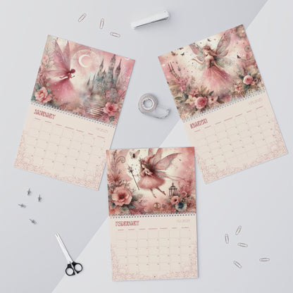 2025 Wall Calendars - Faeries in Pink