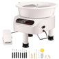 VEVOR 11 inch Pottery Wheel for Adults, 450W Forming Machine with Direct Drive Motor and LCD Touch Screen, 50-300RPM Speed Adjustable Foot Pedal Detachable Basin, for Art Craft Work Home DIY, White