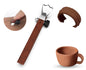 GEOCCI Pottery Handle Making Tool Sculpture Scraper Pottery Carving Tool Pottery Cup Handle Shape Tool for Tea Cup Mug Utensil Vase Handle Clay Cutters (5 PCS)