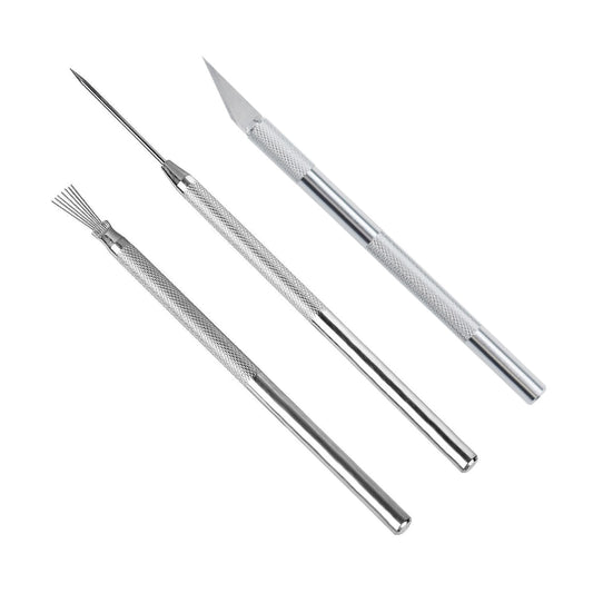 3 in 1 Clay Needle Tools Sculpting Ceramics Pottery Carving Tools for Model Clay Supplies, Ceramic & Pottery Tools Includes Sculpture Feather Pin Carving Knife Needle Texture Tools, LXLVOUEG