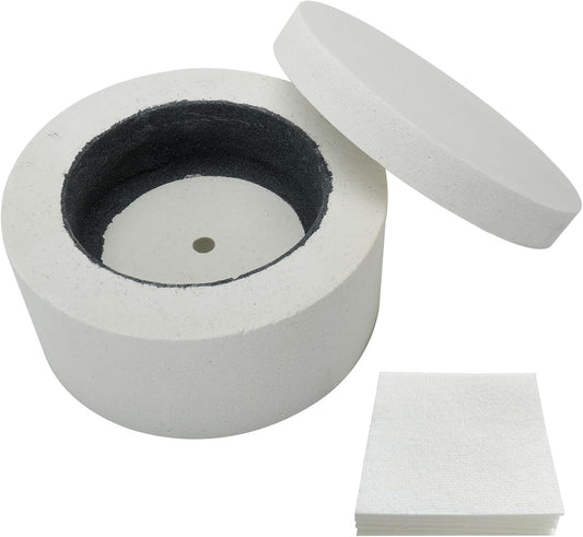 YaeTek Large Microwave Kiln Glass Jewelry DIY Tools Professional for Glass Fuseworks Beginner's Fusing with 10 Pieces Microwave Kiln Paper