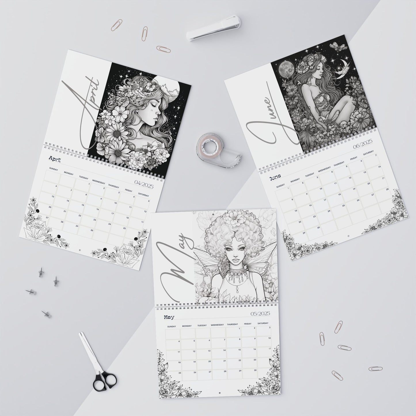 2025 Coloring Calendar - Moonlight Faeries Volume 2