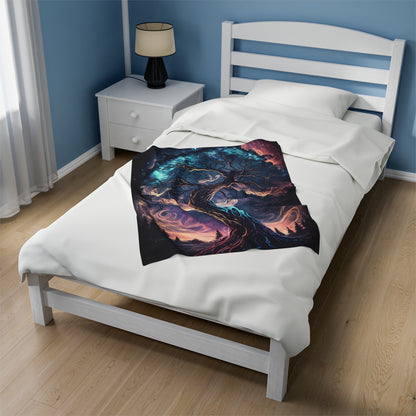 Plush Blanket - Fantasy Tree 1