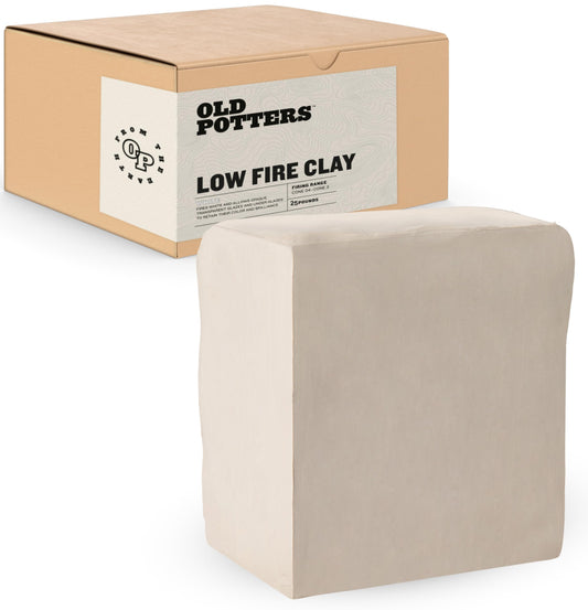 Low Fire Pottery Clay White, 10 lbs (Cones 06-04) Made in USA Modeling Clay for Wheel Throwing and Hand Building, Pottery and Sculpting, Beginners, and Advanced