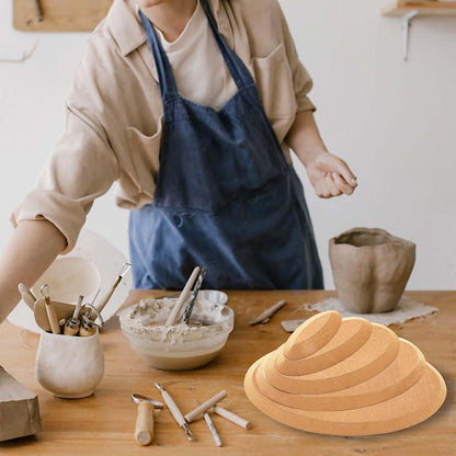 GeryVtee Ceramics Plate Forming Molds 6 Pcs Pottery Molds for Clay Handbuliding Plates Slump Mold for Pottery 6 Shapes Wooden Pottery Tools and Supplies (Mix)