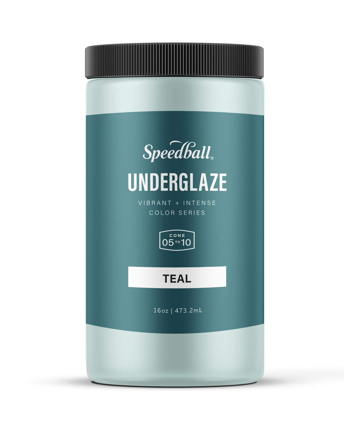 Speedball Underglaze, Teal, 16 oz, Made in USA, Lead-Free Color for Pottery and Ceramics, Wide Firing Range Cone 05-10, Food Safe