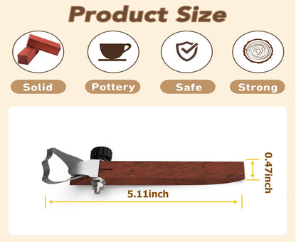 GEOCCI Pottery Handle Making Tool Sculpture Scraper Pottery Carving Tool Pottery Cup Handle Shape Tool for Tea Cup Mug Utensil Vase Handle Clay Cutters (5 PCS)