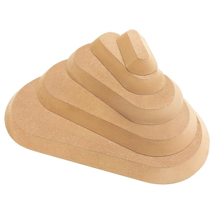 GeryVtee Ceramics Plate Forming Molds 6 Pcs Pottery Molds for Clay Handbuliding Plates Slump Mold for Pottery 6 Shapes Wooden Pottery Tools and Supplies (Mix)