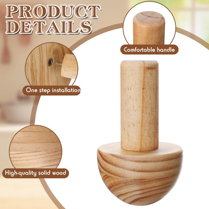 Doublefill 4 Pack Pottery Molds 3.5'' 4.5'' 5.5'' 6.5'' Thickness 2.5'' Plaster Molds Wood Pottery Tools with Handle for Ceramic Top Forms DIY Bowls Plate Dish Slump Press Art Making