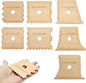 DIYOOHOMY 7 Pcs Pottery Ribs Foot Shaper Trimming Tools Clay Texture Ribs Mud Throwing Clay Ceramic Pottery Smoothing Shapes Sculpting Carving Wooden DIY Supplies