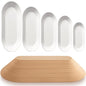 Sunnychicc 5 Pcs Ceramic Mold for Clay Wooden Pottery Clay Molds for Pottery Ceramic Plate for Slump Tools for Handbuilding Craft(Round,6.14-10.87")