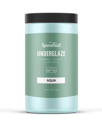 Speedball Underglaze, Teal, 16 oz, Made in USA, Lead-Free Color for Pottery and Ceramics, Wide Firing Range Cone 05-10, Food Safe