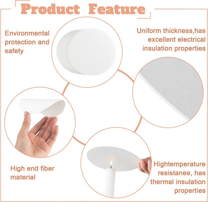 100 Sheets Round Microwave Kiln Papers 4.7 Inch Ceramic Fiber Paper Insulation Ceramic Fiber Blanket for Glass Fusing DIY Crafts Supplies