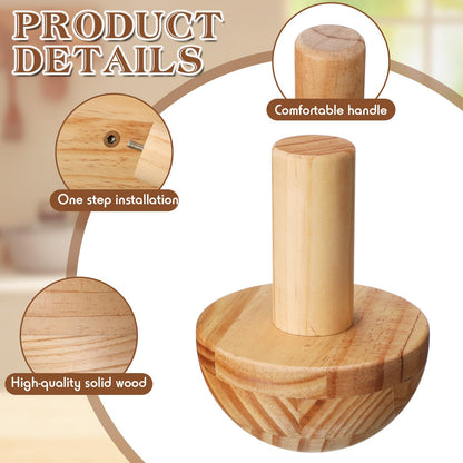 Doublefill 4 Pack Pottery Molds 3.5'' 4.5'' 5.5'' 6.5'' Thickness 2.5'' Plaster Molds Wood Pottery Tools with Handle for Ceramic Top Forms DIY Bowls Plate Dish Slump Press Art Making