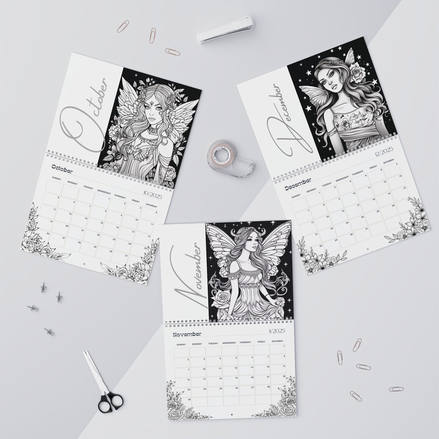 2025 Coloring Calendar - Moonlight Faeries Volume 9