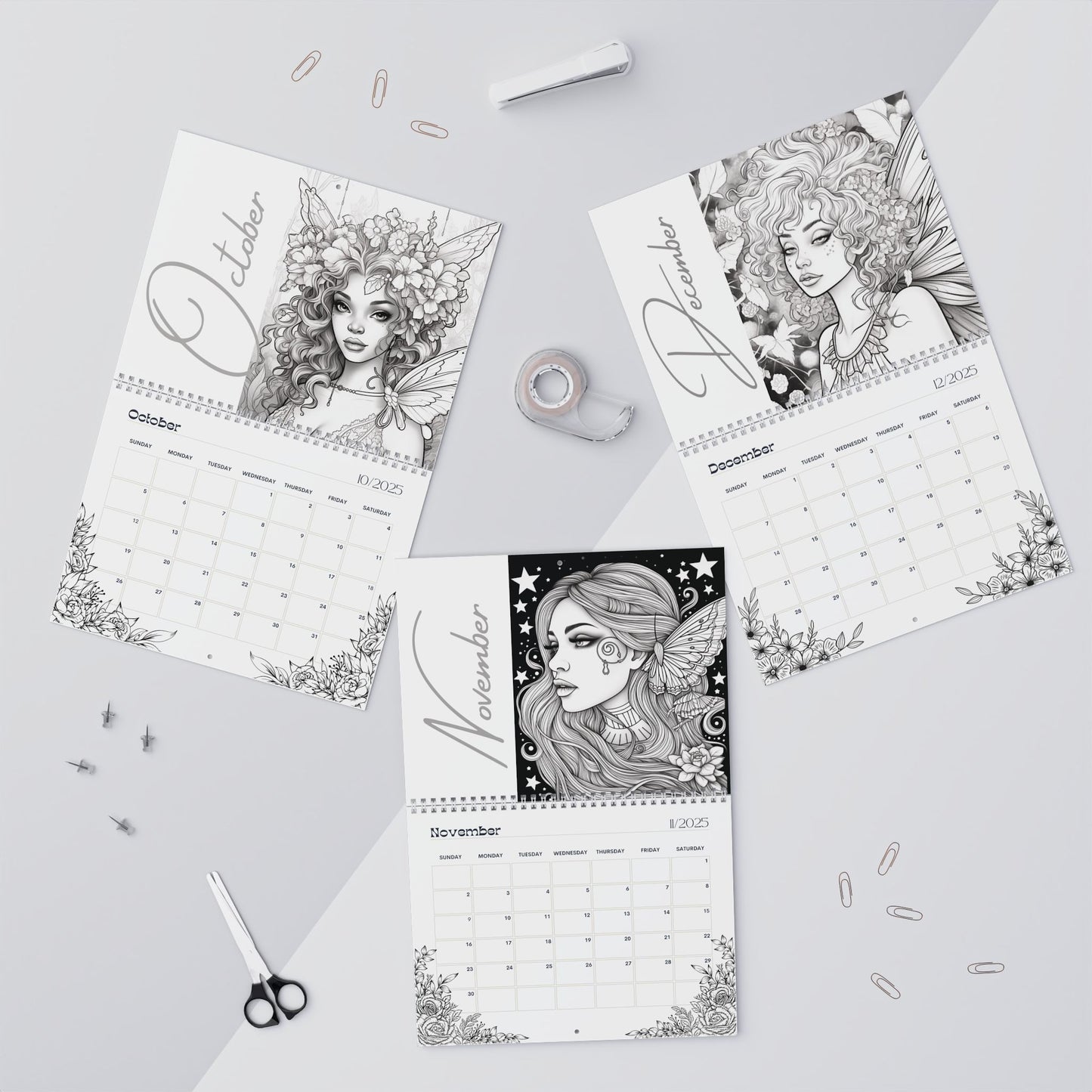 2025 Coloring Calendar - Moonlight Faeries Volume 2