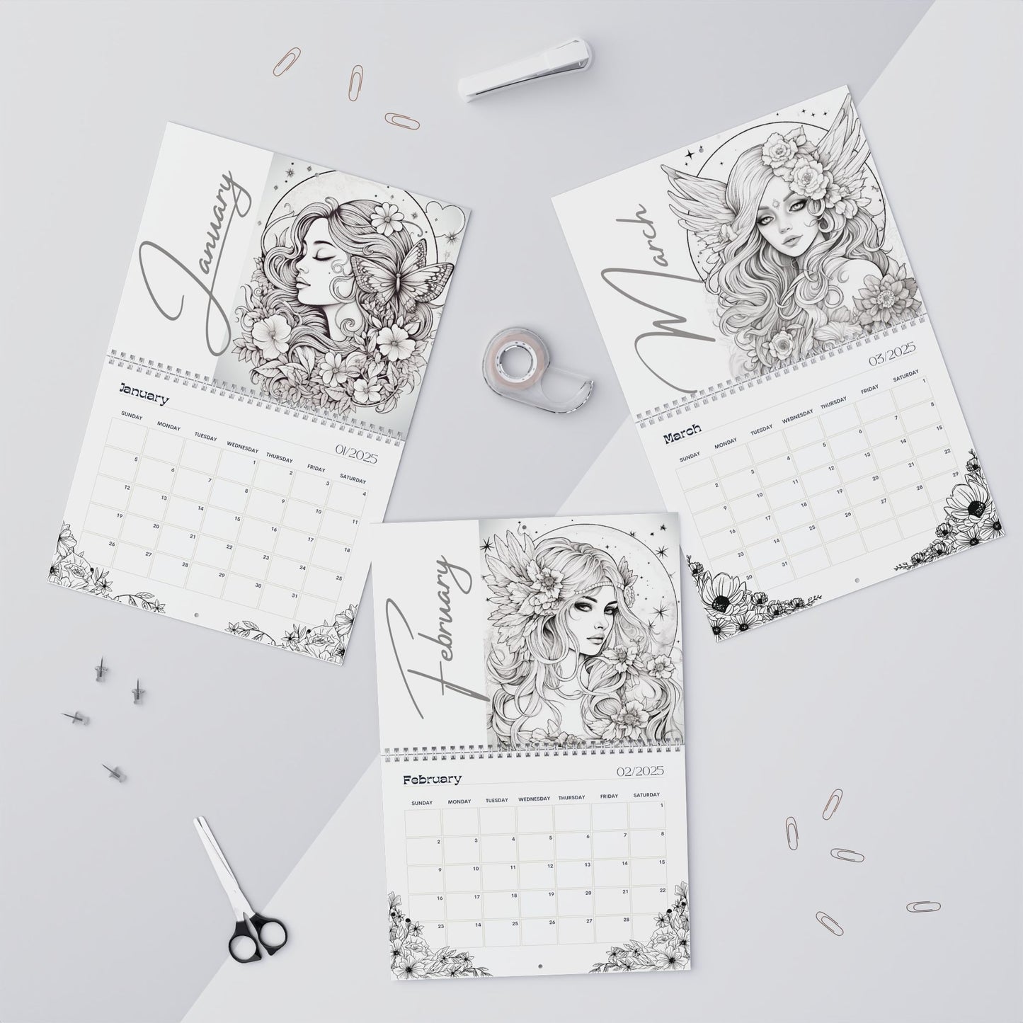 2025 Coloring Calendar - Moonlight Faeries Volume 3