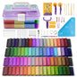 Polymer Clay 50 Colors, Modeling Clay for Kids DIY Starter Kits, Oven Baked Model Clay, Non-Sticky Molding Clay with Sculpting Tools, Gift for Children and Artists (50 Colors A)