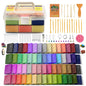 Polymer Clay 50 Colors, Modeling Clay for Kids DIY Starter Kits, Oven Baked Model Clay, Non-Sticky Molding Clay with Sculpting Tools, Gift for Children and Artists (50 Colors A)