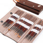 Golden Maple Miniature Paint Brushes Drybrush-18PCS Micro Detail Paint Brush Set, Small Fine Detail Model Brushes for Acrylics, Watercolors & Paint by Number, Figurine - Cocoa Brown