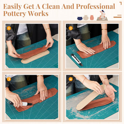 Sunnychicc 5 Pcs Ceramic Mold for Clay Wooden Pottery Clay Molds for Pottery Ceramic Plate for Slump Tools for Handbuilding Craft(Round,6.14-10.87")