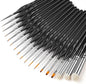 Golden Maple Miniature Paint Brushes Drybrush-18PCS Micro Detail Paint Brush Set, Small Fine Detail Model Brushes for Acrylics, Watercolors & Paint by Number, Figurine - Cocoa Brown