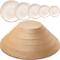 Sunnychicc 5 Pcs Ceramic Mold for Clay Wooden Pottery Clay Molds for Pottery Ceramic Plate for Slump Tools for Handbuilding Craft(Round,6.14-10.87")
