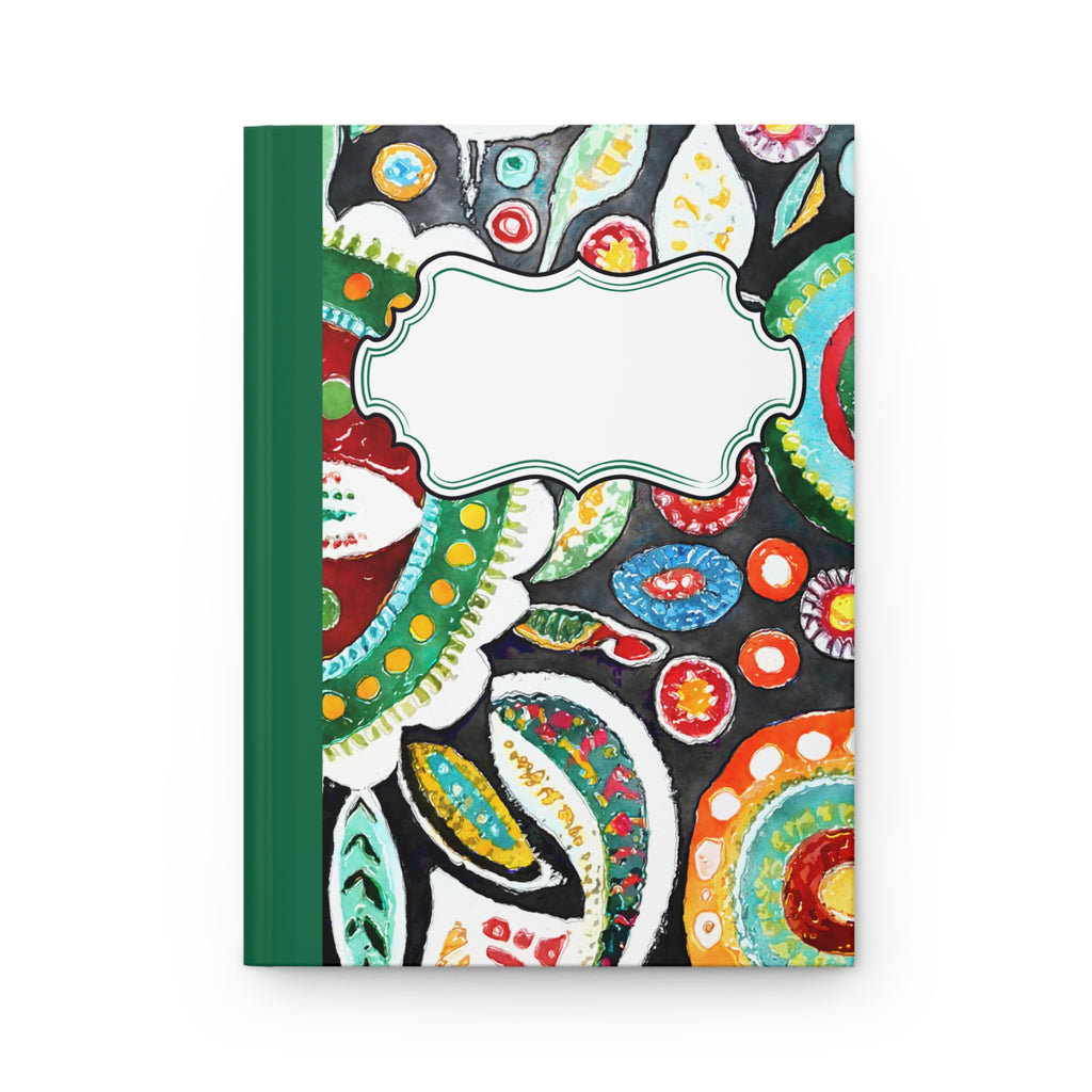 Matte Hardcover Journal - Funky Flowers