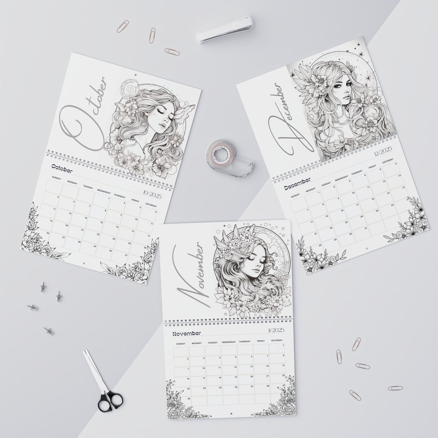 2025 Coloring Calendar - Moonlight Faeries Volume 8