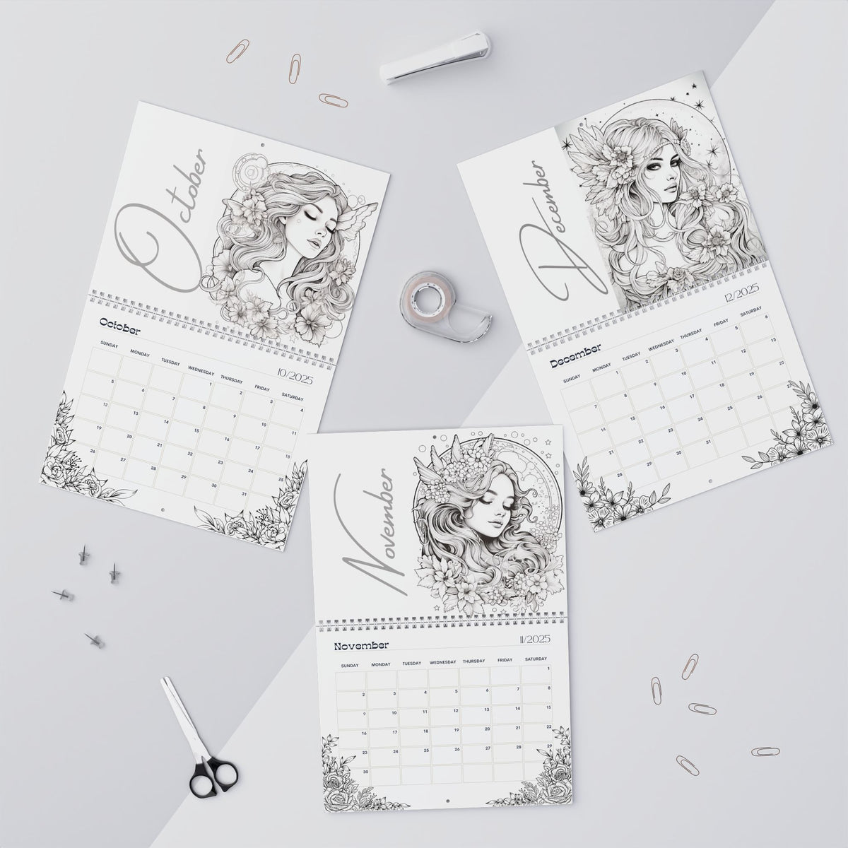 2025 Coloring Calendar - Moonlight Faeries Volume 8